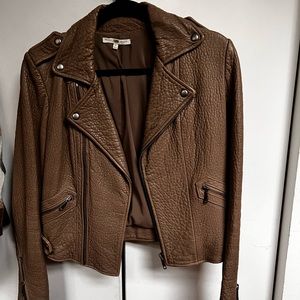 Rebecca Minkoff Brown Leather Jacket S